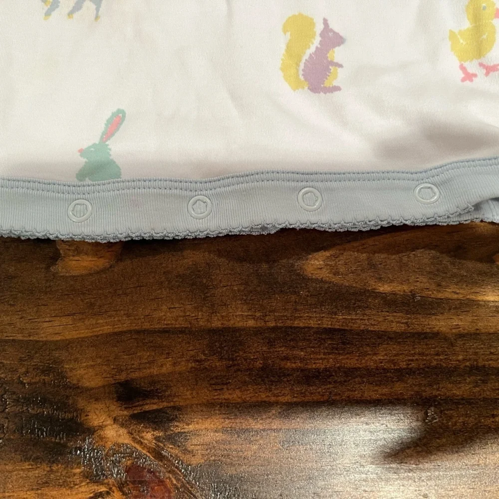 Beaufort Bonnet Co. infant gown, Easter, 0-3 months, newborn, snaps, bunnies